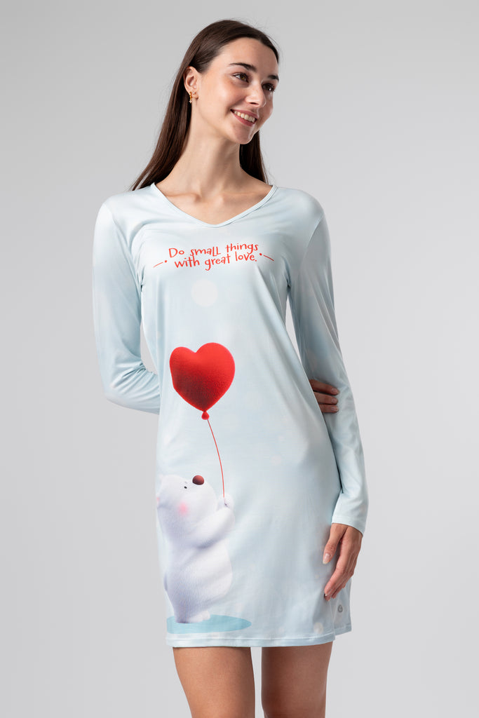 lelosi camiseta para dormir heartbear 0